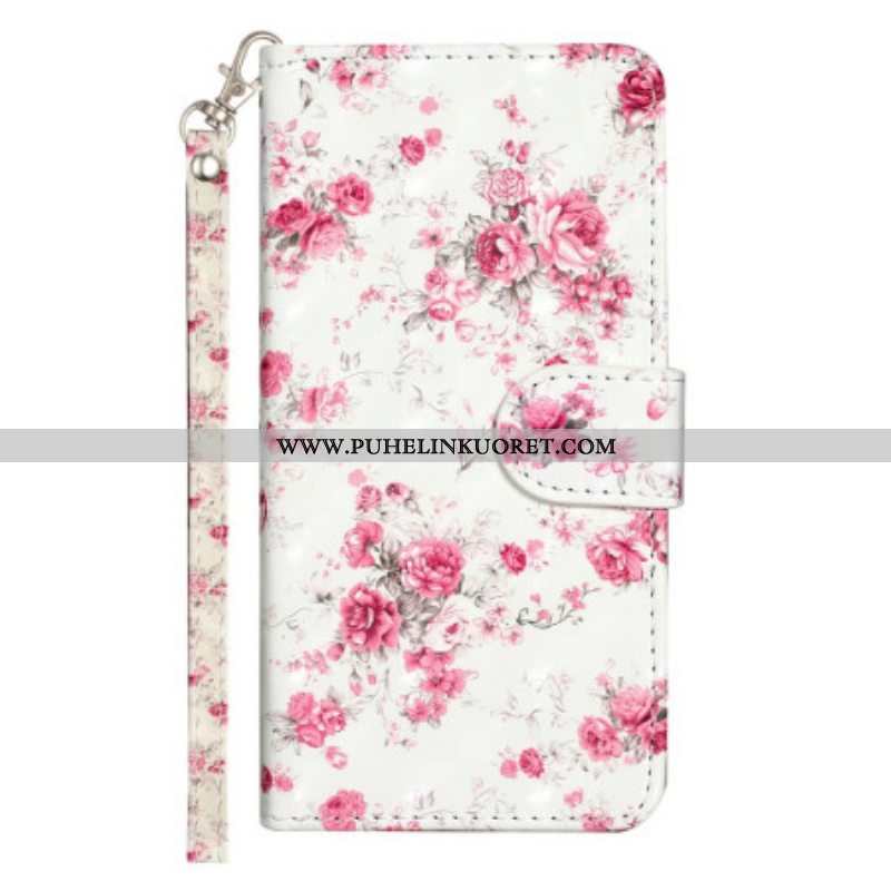 Kotelot Samsung Galaxy A14 / A14 5G Suojaketju Kuori Hihna Liberty Flowers