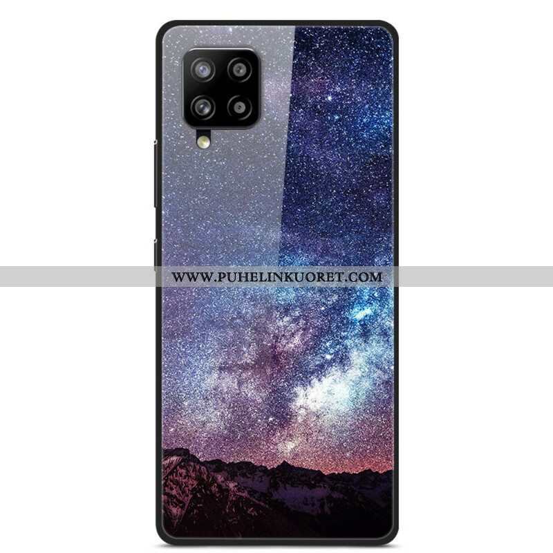 Case Samsung Galaxy A42 5G Lasi- Ja Silikoniplaneetat Tulessa