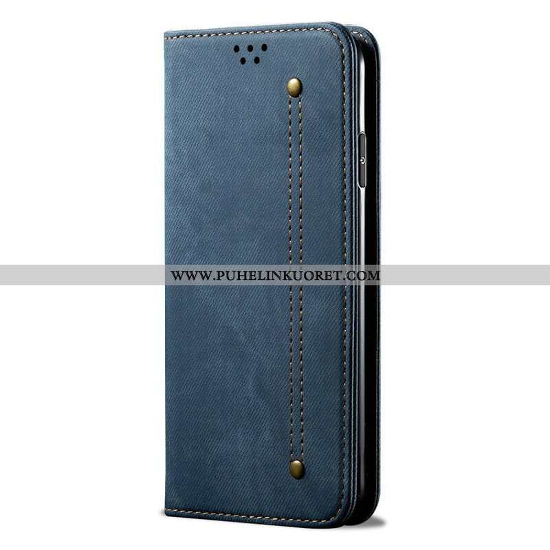 Puhelinkuoret Samsung Galaxy A42 5G Kotelot Flip Denim Kangas