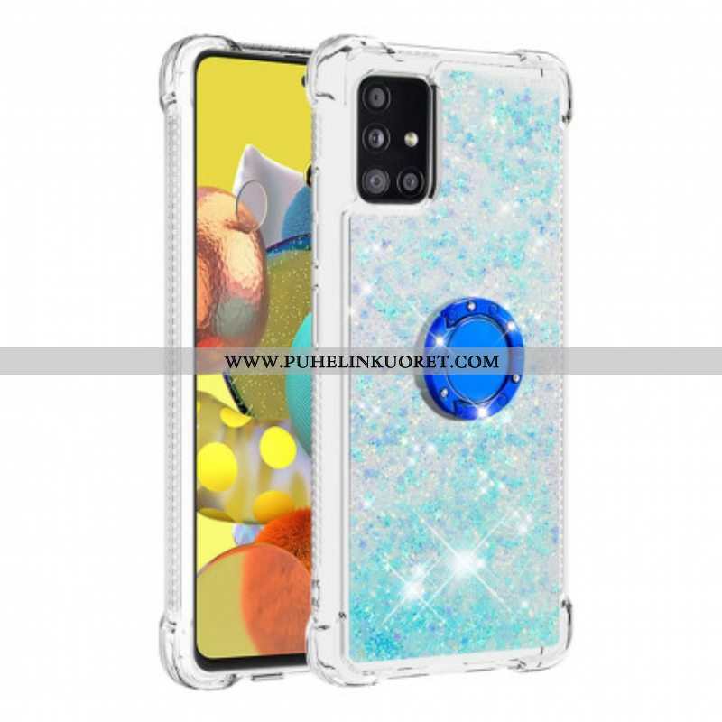 Kuori Samsung Galaxy A51 5G Paljetteja Rengastuella