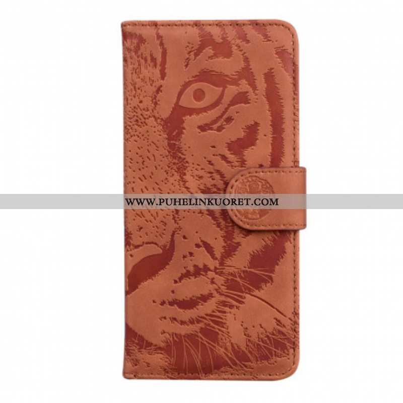 Flip Case Samsung Galaxy A52 4G / A52 5G / A52s 5G Tiger-kasvoprintti