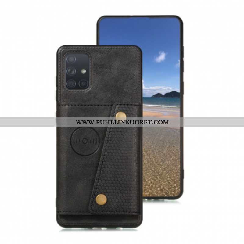 Case Samsung Galaxy A52 4G / A52 5G / A52s 5G Lompakkokuori Nappaa Lompakko