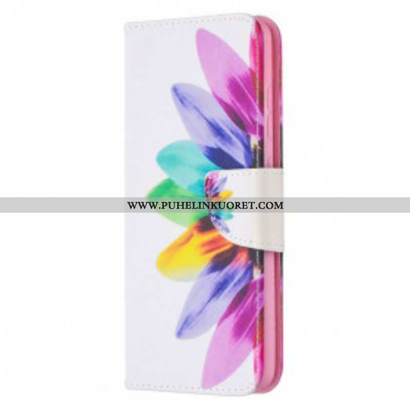 Flip Case Samsung Galaxy A52 4G / A52 5G / A52s 5G Akvarelli Kukka