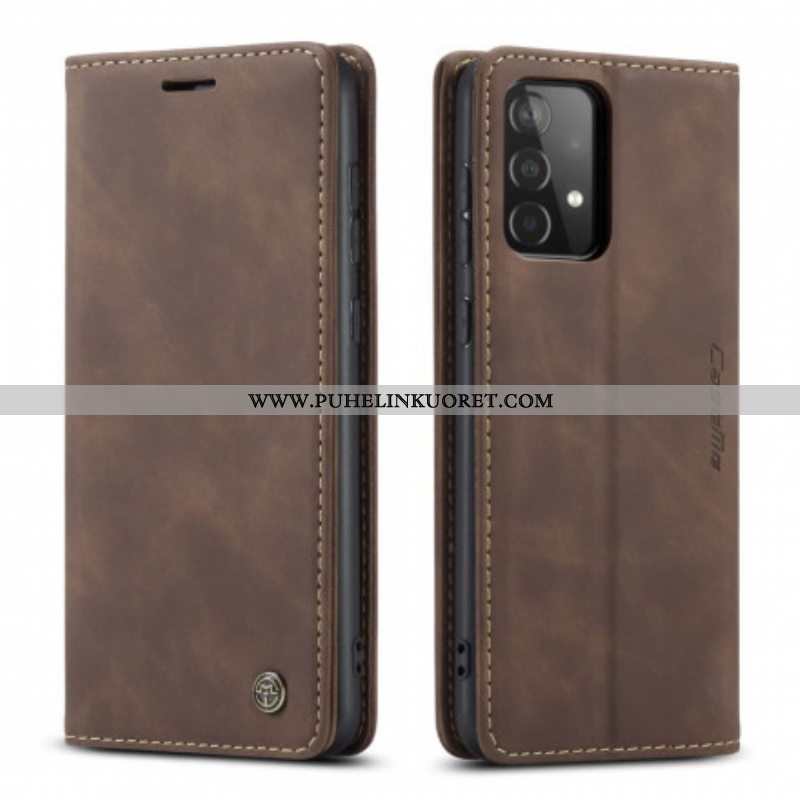 Puhelinkuoret Samsung Galaxy A52 4G / A52 5G / A52s 5G Kotelot Flip Caseme Keinonahkaa