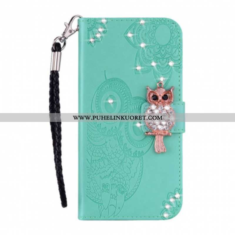 Kotelot Samsung Galaxy A52 4G / A52 5G / A52s 5G Pöllö Mandala Ja Charm