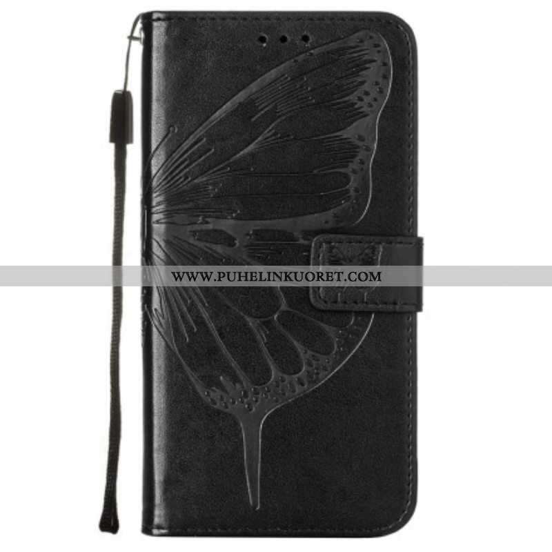 Kotelot Samsung Galaxy A52 4G / A52 5G / A52s 5G Butterfly Design Kaulanauhalla