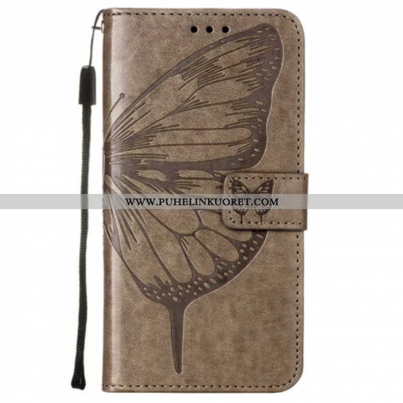 Kotelot Samsung Galaxy A52 4G / A52 5G / A52s 5G Butterfly Design Kaulanauhalla