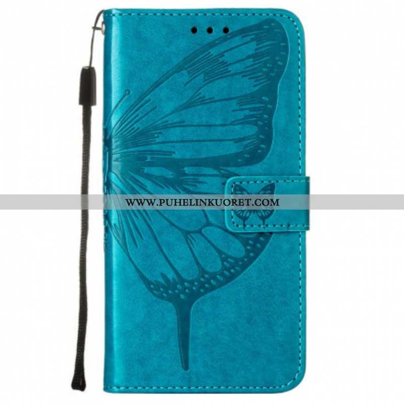 Kotelot Samsung Galaxy A52 4G / A52 5G / A52s 5G Butterfly Design Kaulanauhalla