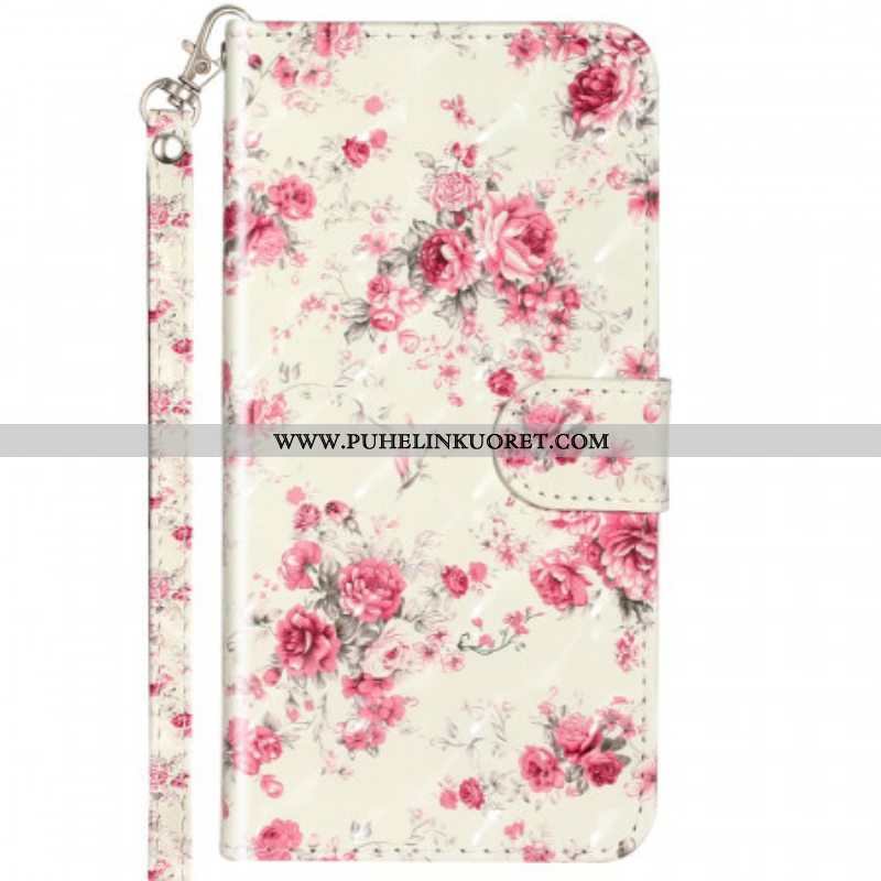 Kotelot Samsung Galaxy A53 5G Suojaketju Kuori Hihna Liberty Flowers