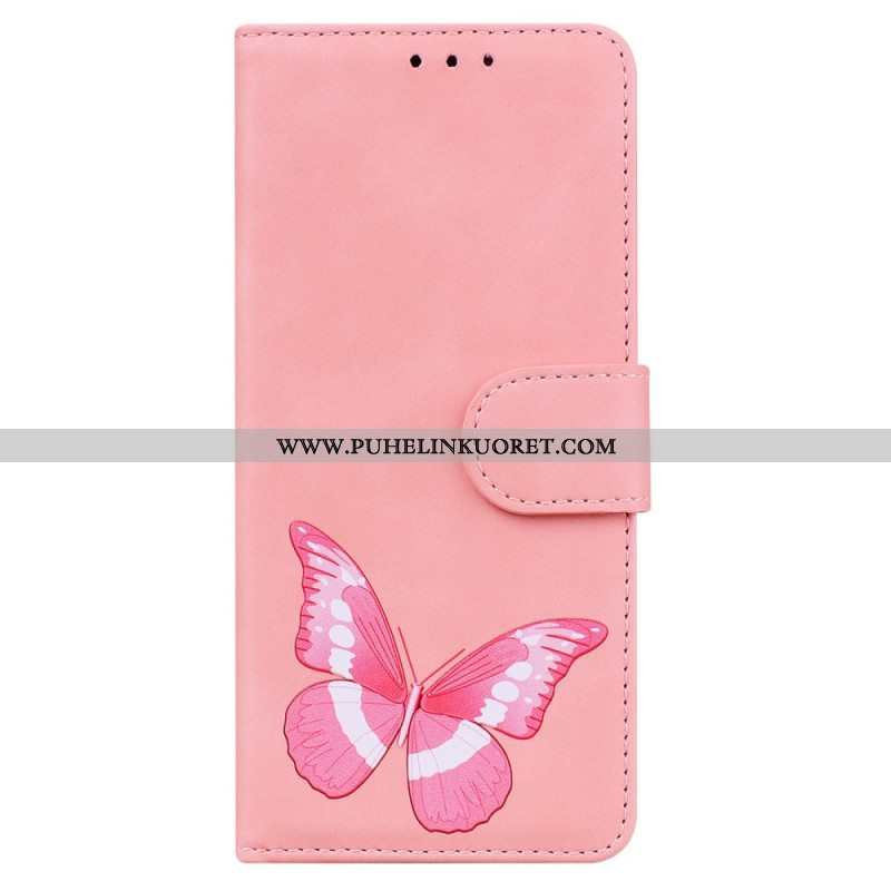 Nahkakotelo Samsung Galaxy A53 5G Skin Touch Butterfly