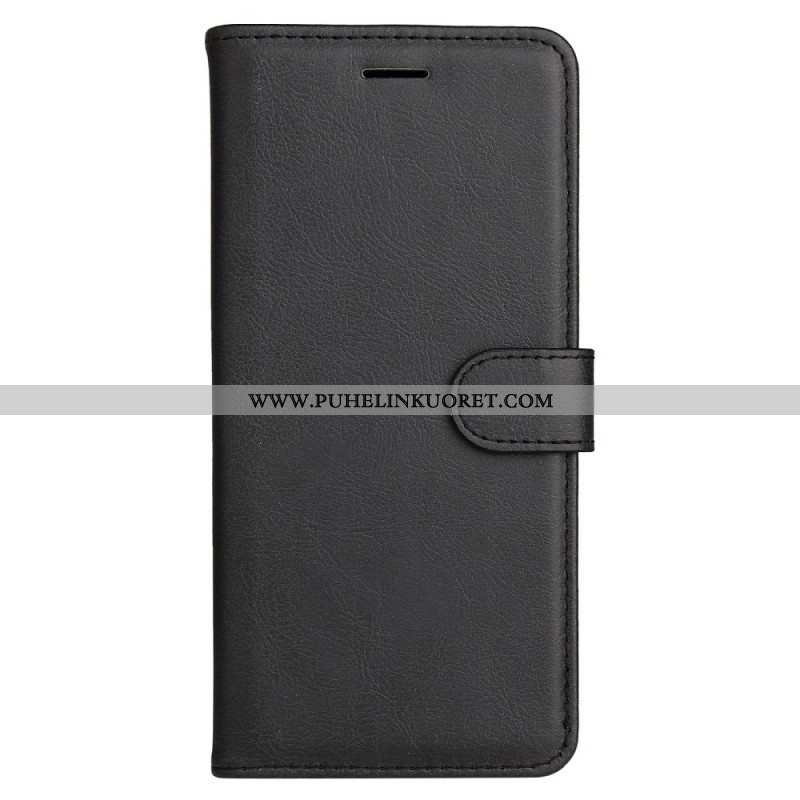 Flip Case Samsung Galaxy A53 5G Suojaketju Kuori Strappy Plain Leather Style