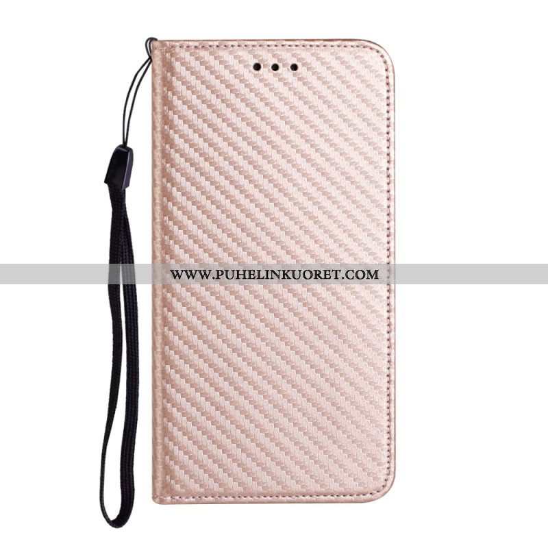 Puhelinkuoret Samsung Galaxy A54 5G Suojaketju Kuori Kotelot Flip Strappy Carbon Fiber Style