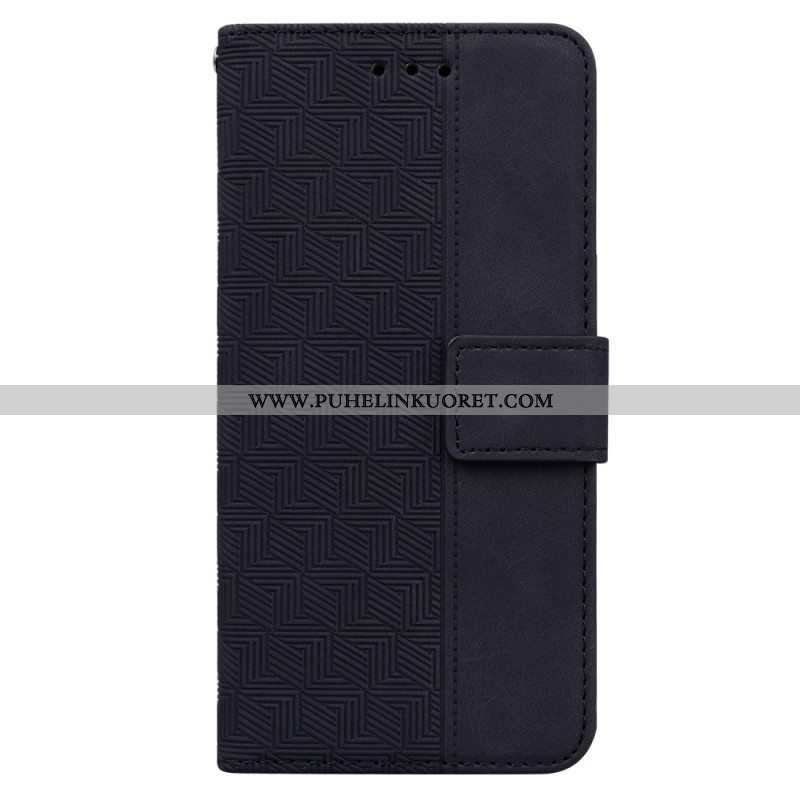 Flip Case Samsung Galaxy A54 5G Huomaamattomat Kuviot Ja Hihna