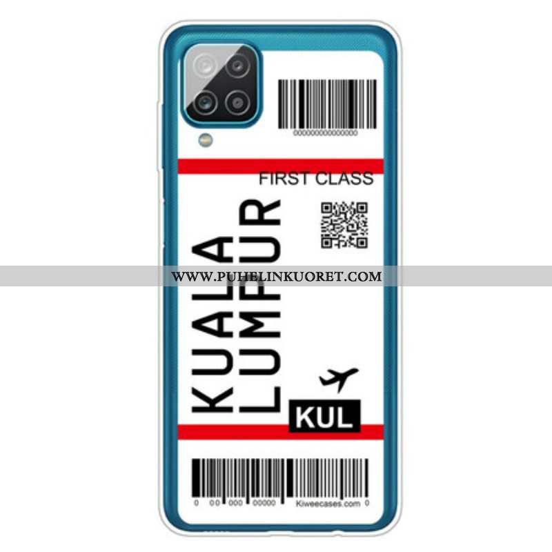 Kuori Samsung Galaxy M12 / A12 Boarding Pass Kuala Lumpuriin