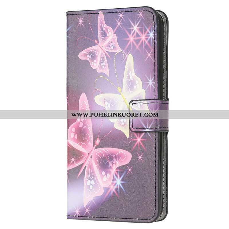 Flip Case Samsung Galaxy M12 / A12 Kuninkaallinen Perhonen