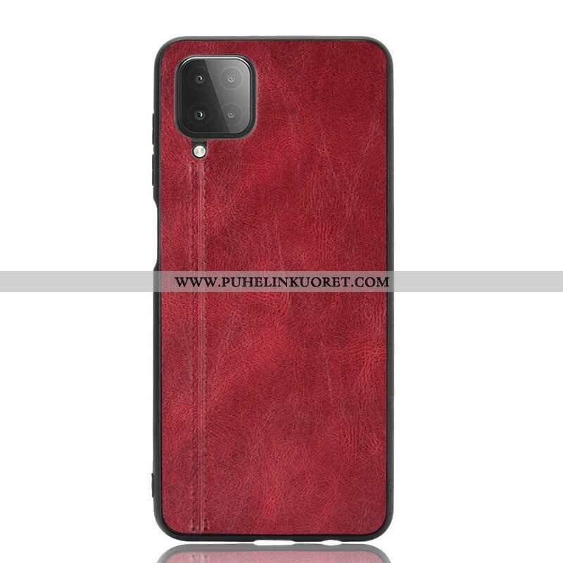 Kuori Samsung Galaxy M12 / A12 Couture-nahkaefekti