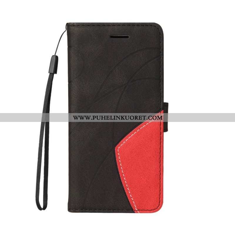 Flip Case Samsung Galaxy M12 / A12 Kaksisävyinen Signature Faux Leather