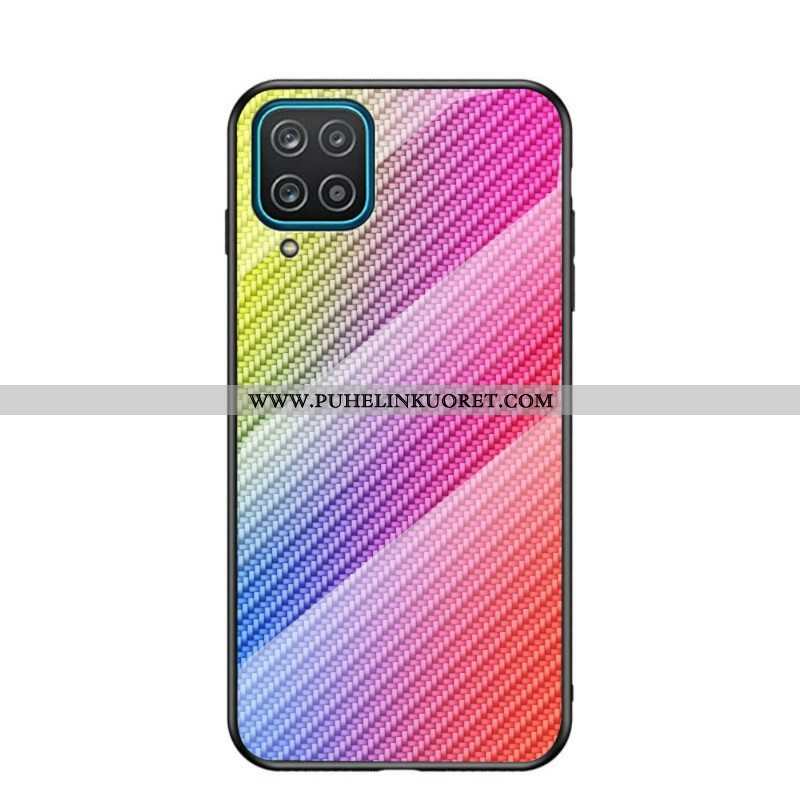 Case Samsung Galaxy M12 / A12 Karkaistua Hiilikuitulasia