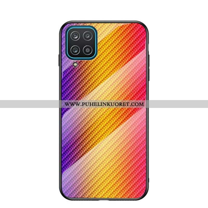 Case Samsung Galaxy M12 / A12 Karkaistua Hiilikuitulasia