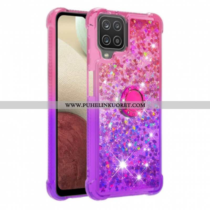 Kuori Samsung Galaxy M12 / A12 Glitter Ring-kiinnike