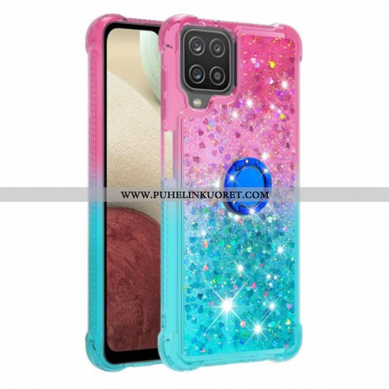 Kuori Samsung Galaxy M12 / A12 Glitter Ring-kiinnike