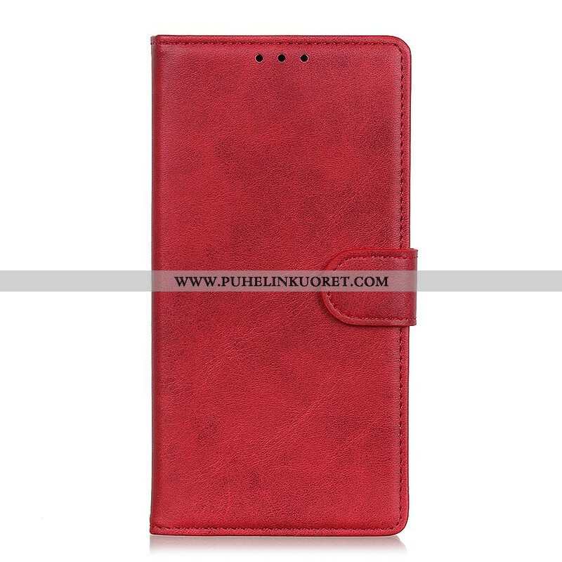 Flip Case Samsung Galaxy M12 / A12 Retro Mattanahkaefekti