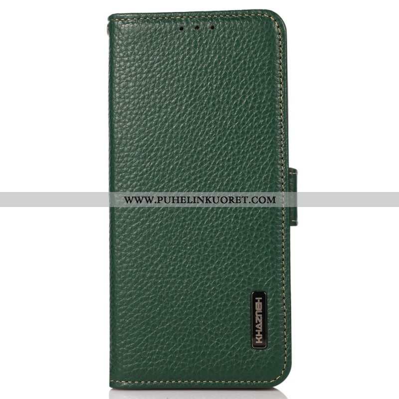 Flip Case Samsung Galaxy M13 Litsi Nahka Khazneh Rfid