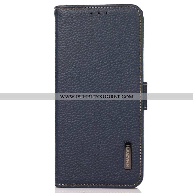 Flip Case Samsung Galaxy M13 Litsi Nahka Khazneh Rfid