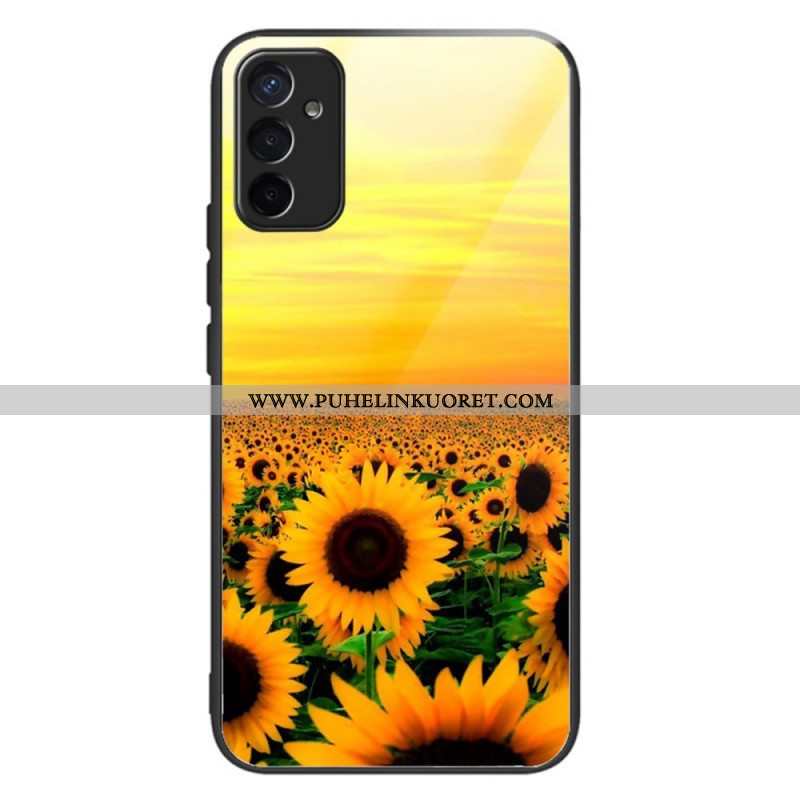 Kuori Samsung Galaxy M13 Karkaistu Lasi Auringonkukat