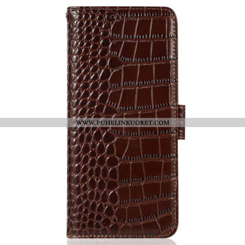 Kotelot Samsung Galaxy M13 Crocodile Style Rfid