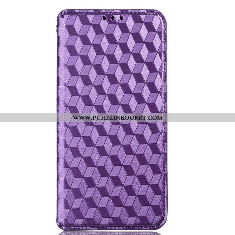 Puhelinkuoret Samsung Galaxy M13 Kotelot Flip 3d Kuutiot