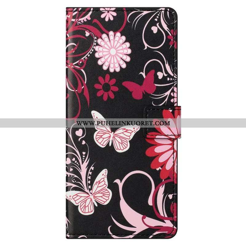 Flip Case Samsung Galaxy M23 5G Perhoset Perhoset