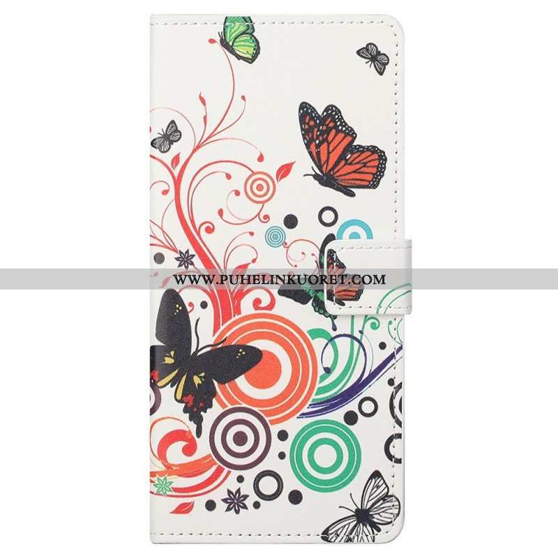 Flip Case Samsung Galaxy M23 5G Perhoset Perhoset