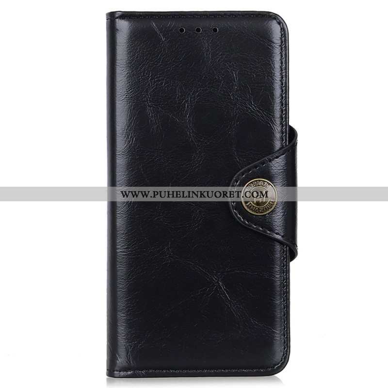 Flip Case Samsung Galaxy M23 5G Keinonahka Patenttipainike Khazneh