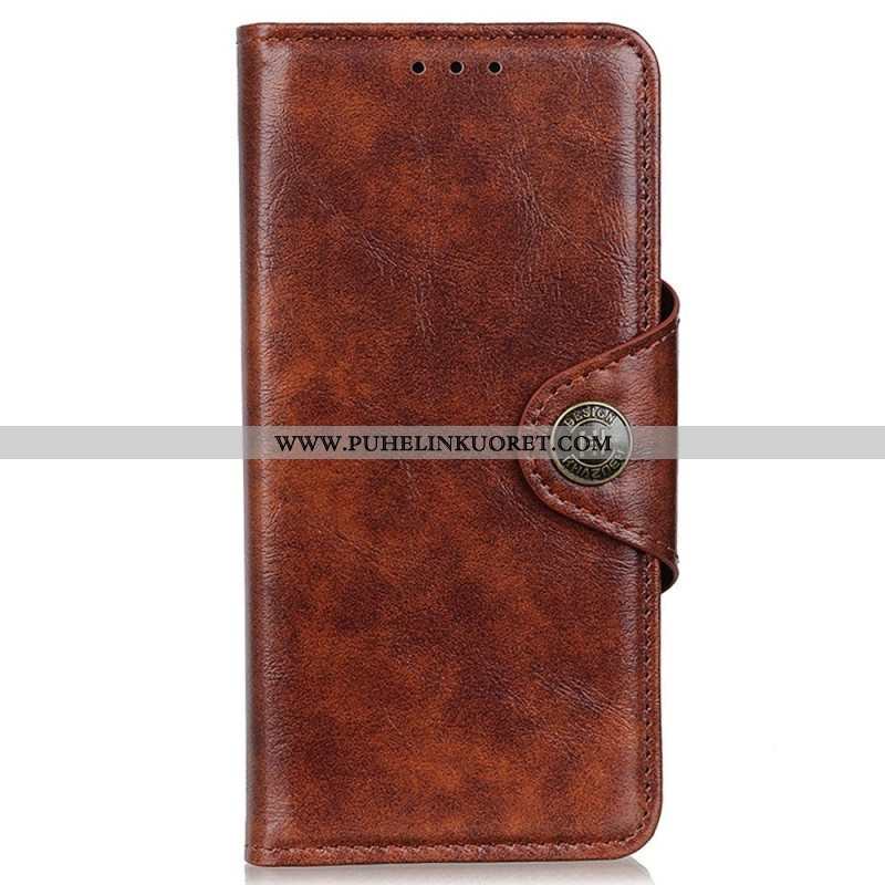 Flip Case Samsung Galaxy M23 5G Keinonahka Patenttipainike Khazneh