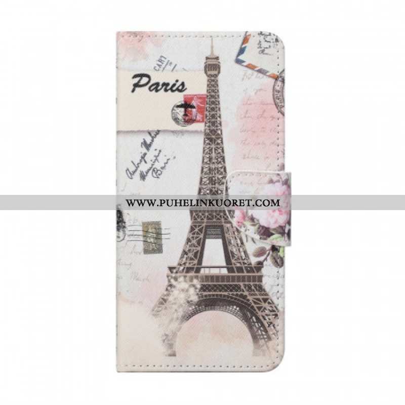 Kotelot Samsung Galaxy M23 5G Vintage Eiffel-torni