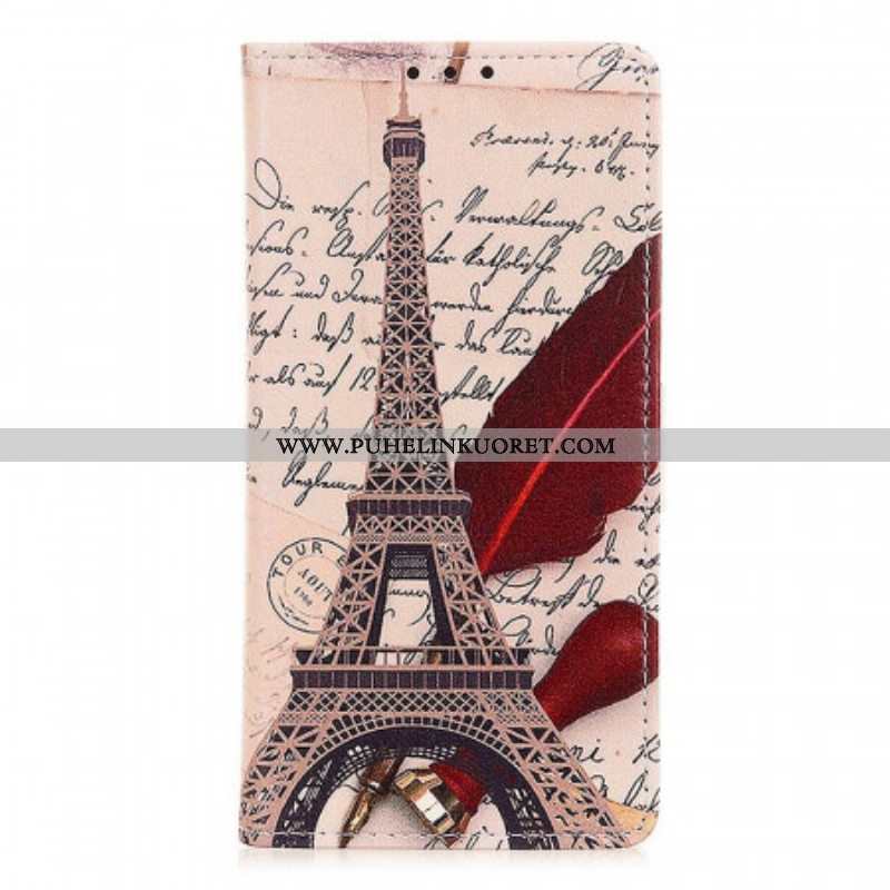 Flip Case Samsung Galaxy M23 5G Runoilijan Eiffel-torni