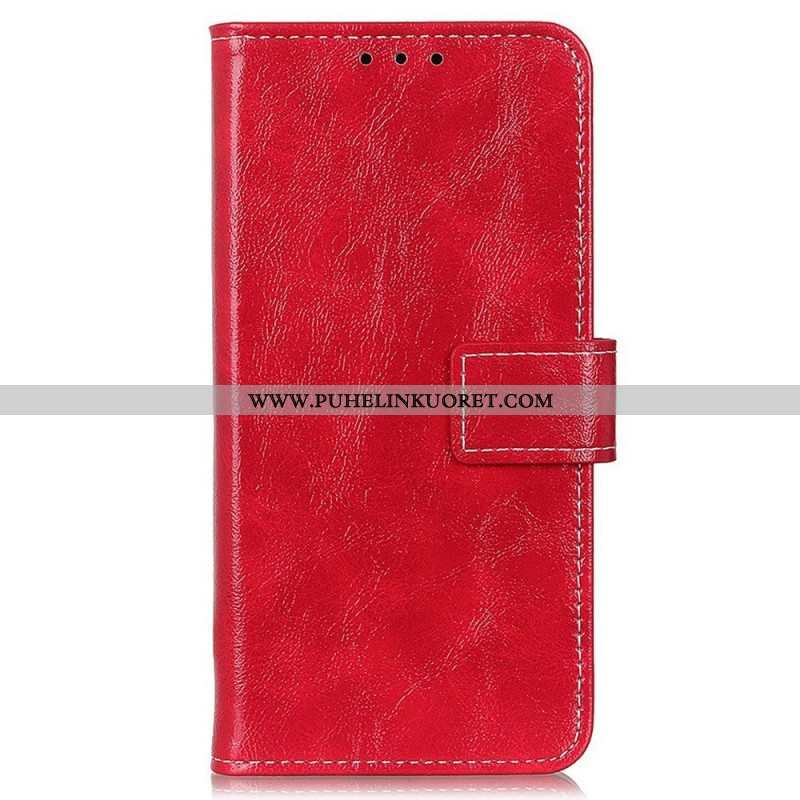 Flip Case Samsung Galaxy M23 5G Kiiltävä Tekonahka