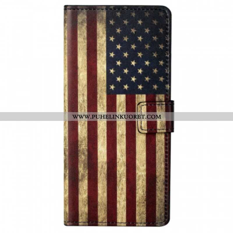 Flip Case Samsung Galaxy M23 5G Amerikan Lippu