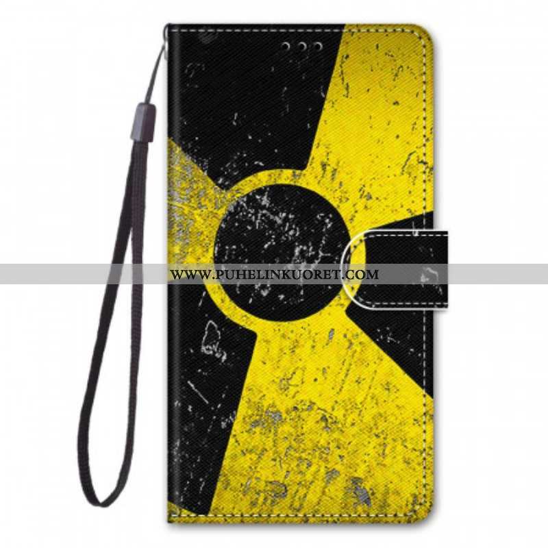 Flip Case Samsung Galaxy M23 5G Suojaketju Kuori Nauhan Vaara