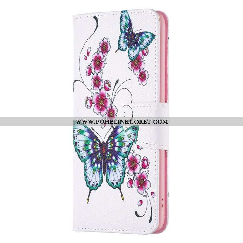 Flip Case Samsung Galaxy M23 5G Upeita Perhosia