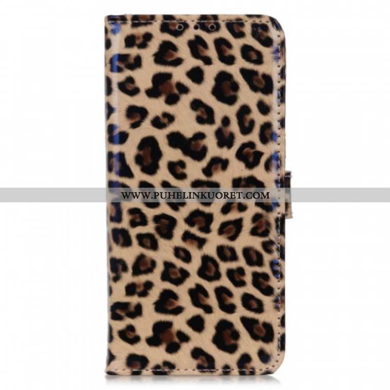 Nahkakotelo Samsung Galaxy M23 5G Leopardin Ihovaikutus