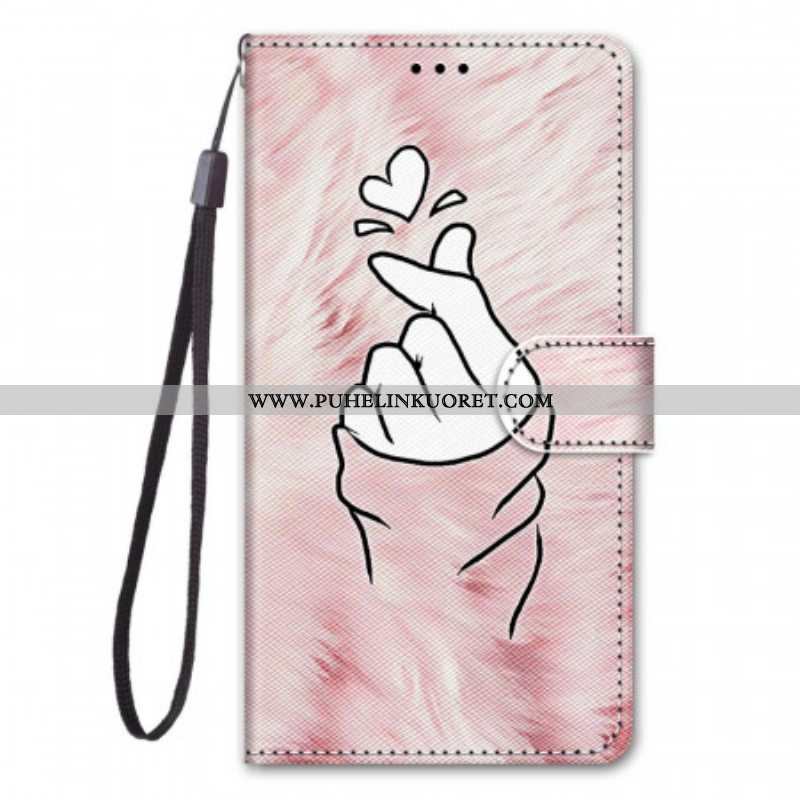 Flip Case Samsung Galaxy M23 5G Sormen Sydän