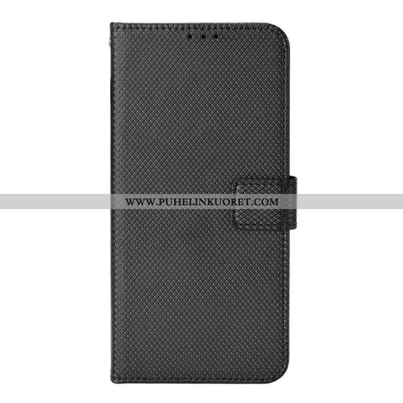 Flip Case Samsung Galaxy M23 5G Teksturoitu Kuvio Hihnalla