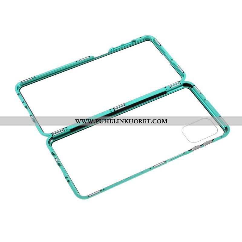 Case Samsung Galaxy M51 Metallireunat Ja Karkaistu Lasi