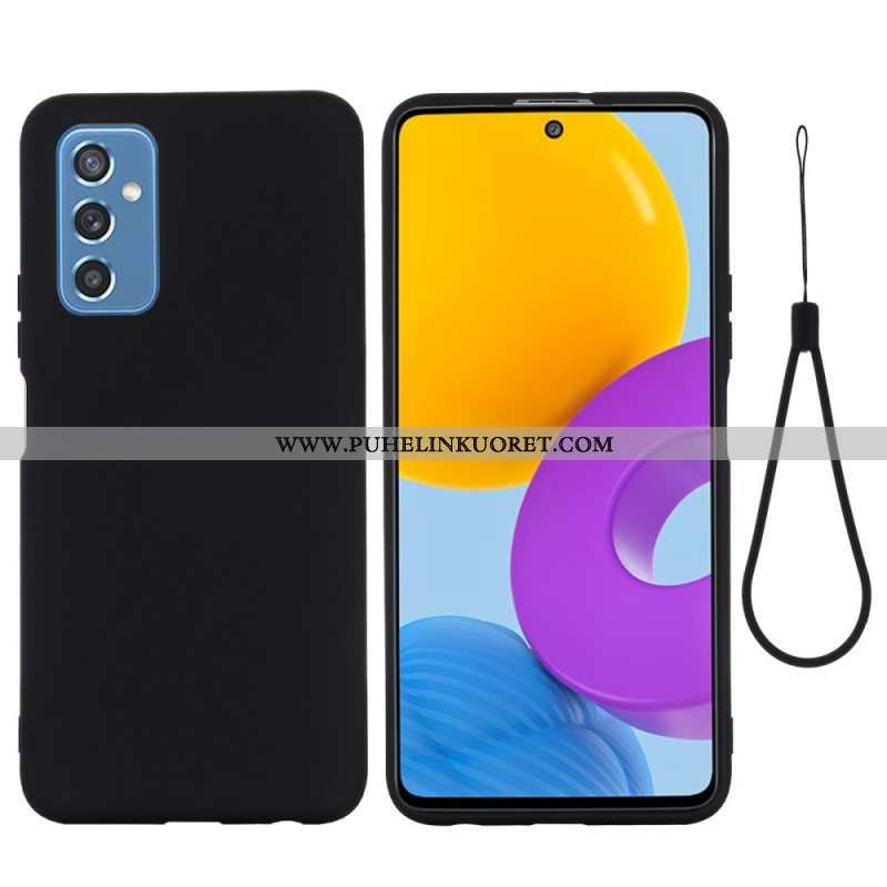 Case Samsung Galaxy M52 5G Suojaketju Kuori Strappy Nestemäinen Silikoni