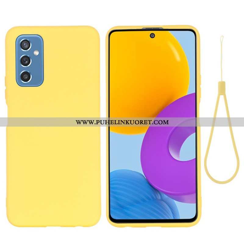 Case Samsung Galaxy M52 5G Suojaketju Kuori Strappy Nestemäinen Silikoni