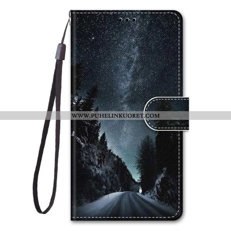 Kotelot Samsung Galaxy M53 5G Suojaketju Kuori Lanyard Maisema