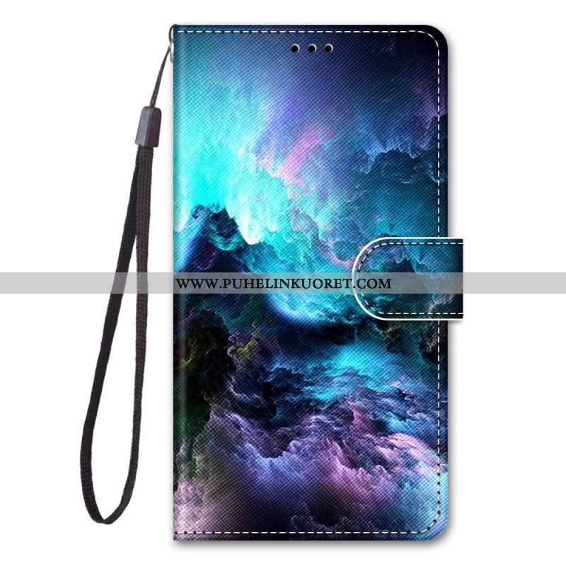 Kotelot Samsung Galaxy M53 5G Suojaketju Kuori Lanyard Maisema