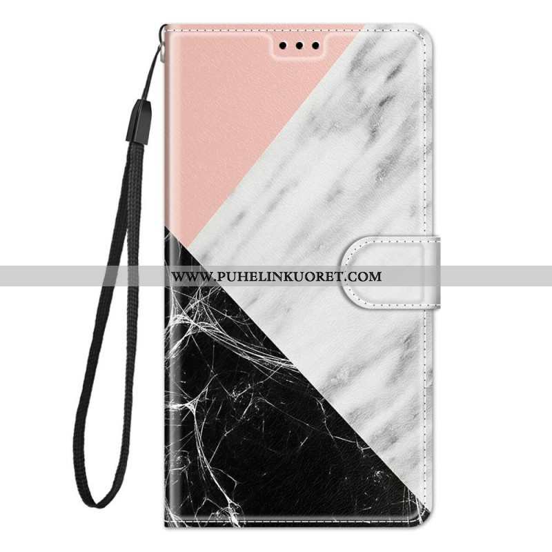 Kotelot Samsung Galaxy M53 5G Suojaketju Kuori Strip Marble